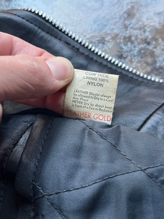 Chaqueta Biker Cuero Vintage AMI London 70s