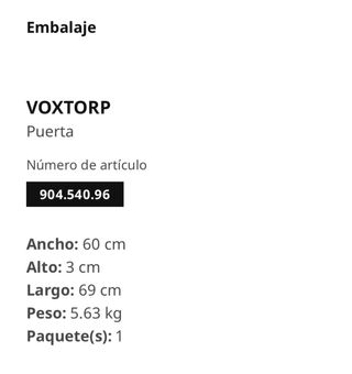 Puerta VOXTORP IKEA gris oscuro 60x60