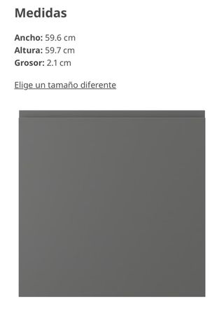 Puerta VOXTORP IKEA gris oscuro 60x60