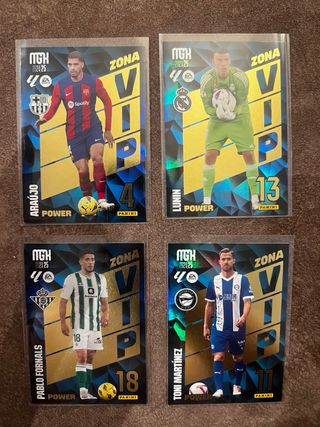Lote 4 Cromos Panini Megacracks 2024/25 Zona VIP