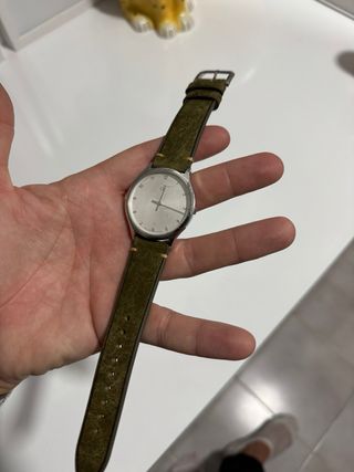 Reloj Calvin Klein ultrafino verde/plata