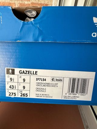 Zapatillas Adidas Gazelle Verde y Beige