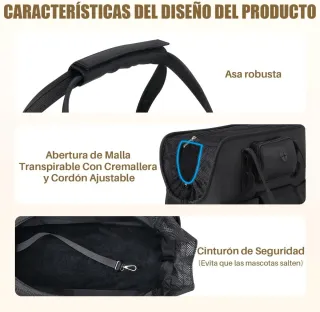 Bolsa Transporte Perros SlowTon Negra