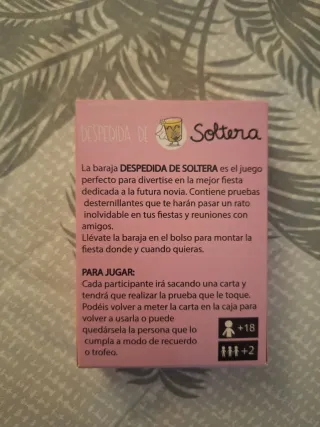 Baraja cartas Despedida de Soltera