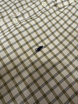 Camisa Polo Ralph Lauren cuadros beige/verde