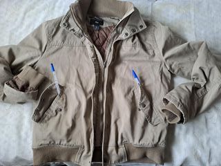 Cazadora H&M bomber algodón BEIGE S-M forro.