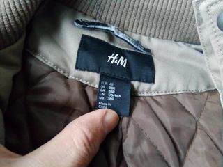 Cazadora H&M bomber algodón BEIGE S-M forro.