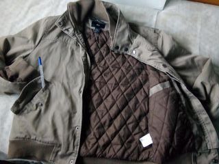 Cazadora H&M bomber algodón BEIGE S-M forro.