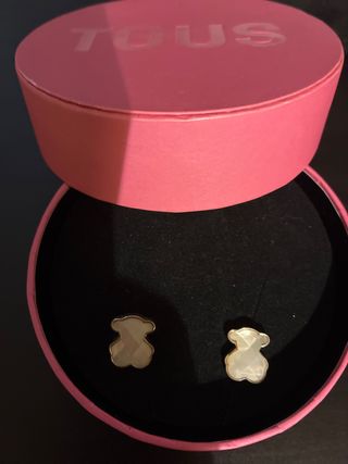 Pendientes Tous Osito Nácar Plata