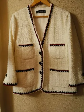 Chaqueta Zara Tweed Talla XL