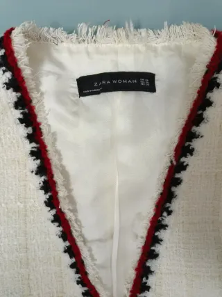 Chaqueta Zara Tweed Talla XL