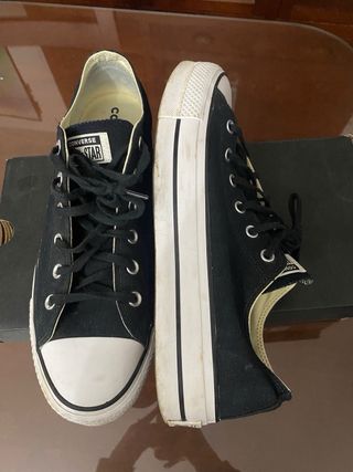 Converse plataforma hombre negras