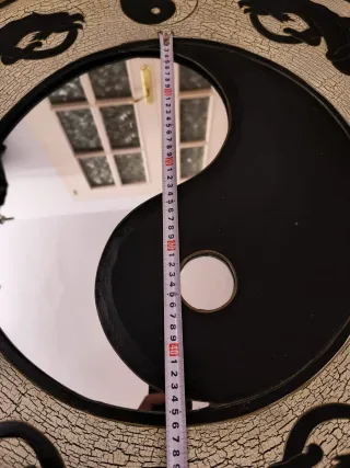 Espejo grande Yin-Yang y Dragones 79cm de diámetro