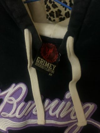 Sudadera Grimey XL Negra y Morada