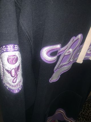 Sudadera Grimey XL Negra y Morada