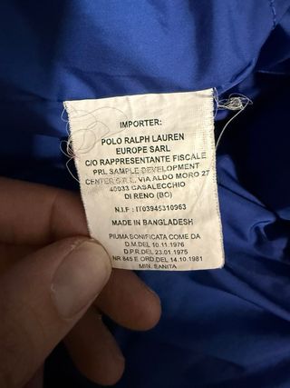 Anorak Ralph Lauren Azul con Capucha