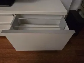 Mueble TV Ikea Bestå Burs blanco alto brillo