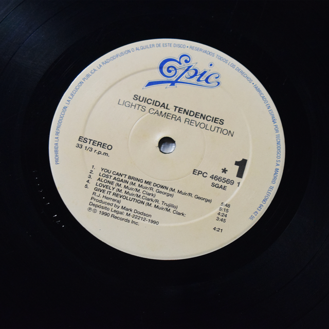 Suicidal Tendencies Lights Camera Revolution 1990