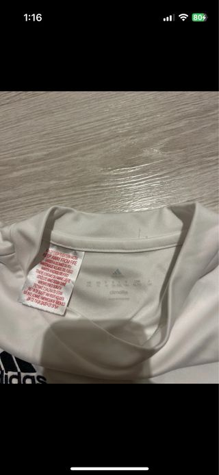 Camiseta Adidas blanca transpirable