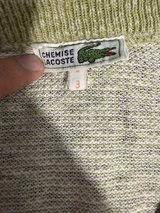 Chaleco Lacoste Vintage Beige Verde