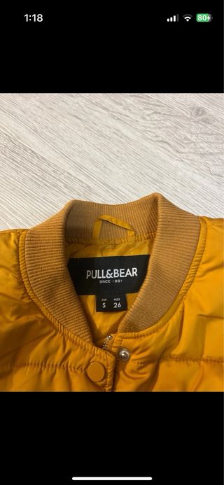 Pull and Bear Chaqueta Bomber Mostaza