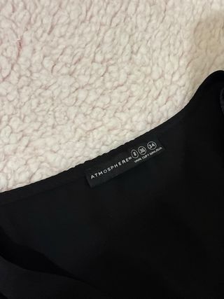 Blusa Stradivarius Negra Manga Larga