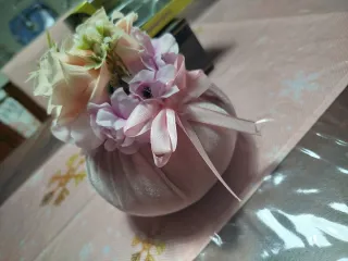 Bon bon floreale tessuto