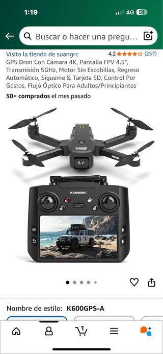 Dron KARUESRC K600 GPS 4K FPV