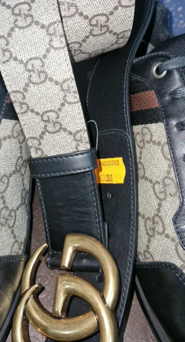 Sneakers + Cintura Gucci Canvas GG Monograma