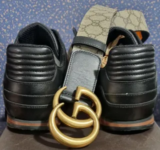Zapatilla + Cinturón Gucci Canvas GG Monograma.