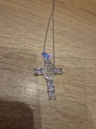 Collar Cruz Acero Brillante