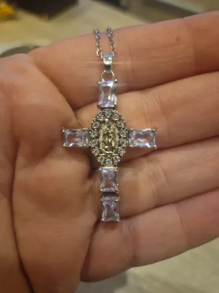 Collar Cruz Acero Brillante