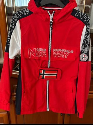 Cortavientos Geographical Norway Rojo