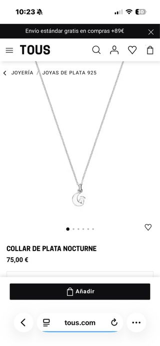 Collar Tous Plata oso y luna