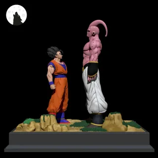 Figura Resina Diorama Gohan Super Buu