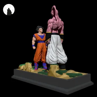 Figura Resina Diorama Gohan Super Buu