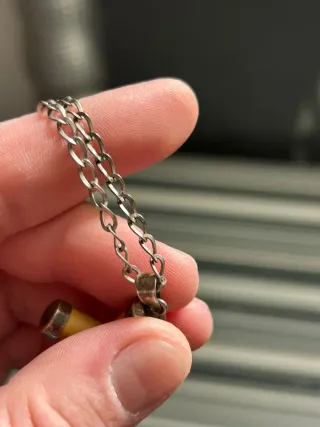 Cruz pectoral hueso y cantoneras en plata vintage