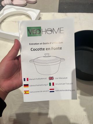 Olla de Hierro Fundido VEHOM Negra