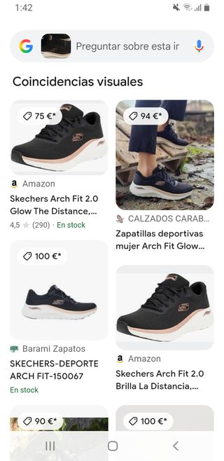 Zapatillas Skechers Mujer Negro/Dorado
