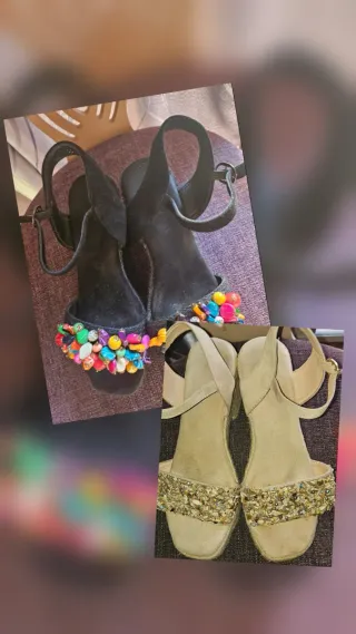 Lote de zandalias de esparto n•36