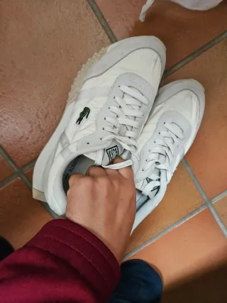 Sneakers Lacoste Beige/Bianco Taglia 40