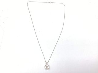 collar oro 18k con diamante de laboratorio 23cm