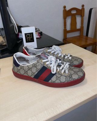 Zapatillas Gucci GG Marrón/Rojo