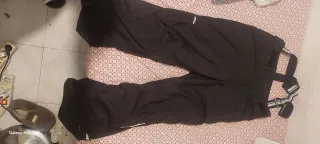Pantalón de nieve negro con tirantes