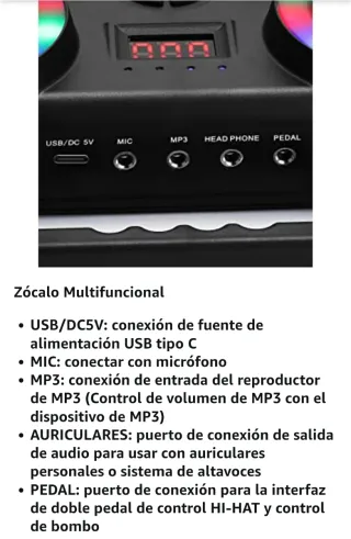 Batería Electrónica Portátil Digital Drum