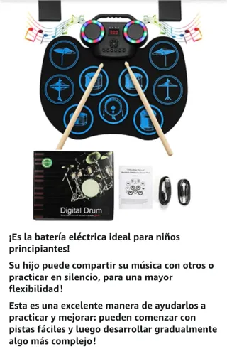 Batería Electrónica Portátil Digital Drum