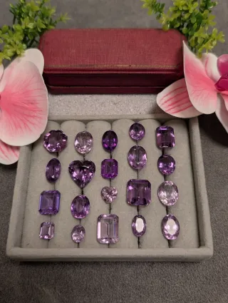 Lote de amatistas naturales