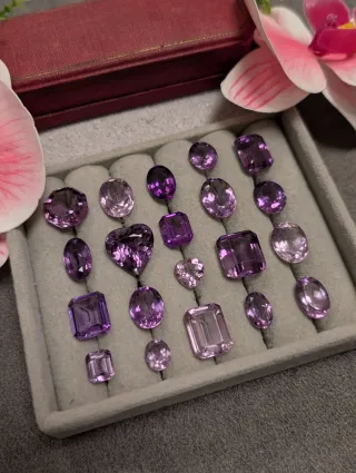 Lote de amatistas naturales