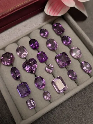 Lote de amatistas naturales