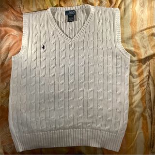 Gilet vintage Polo Ralph Lauren bianco